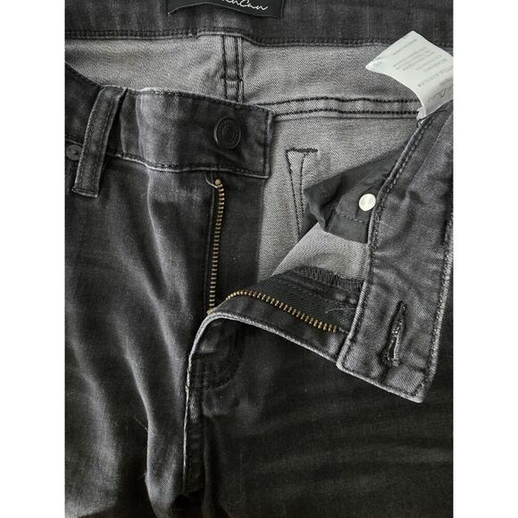 Kancan Wynne Moto Distressed Denim Stretch Black Jeans Size 11/29 Biker - Picture 7 of 13